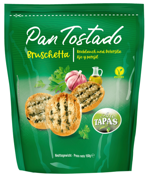 ARTE TAPAS - Pan Tostado Bruschetta mit Knoblauch & Petersilie (vegan) 150g